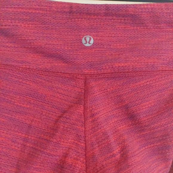 Lululemon Wunder Under cropped leggings in heathered Red Luon 6 - Picture 6 of 7